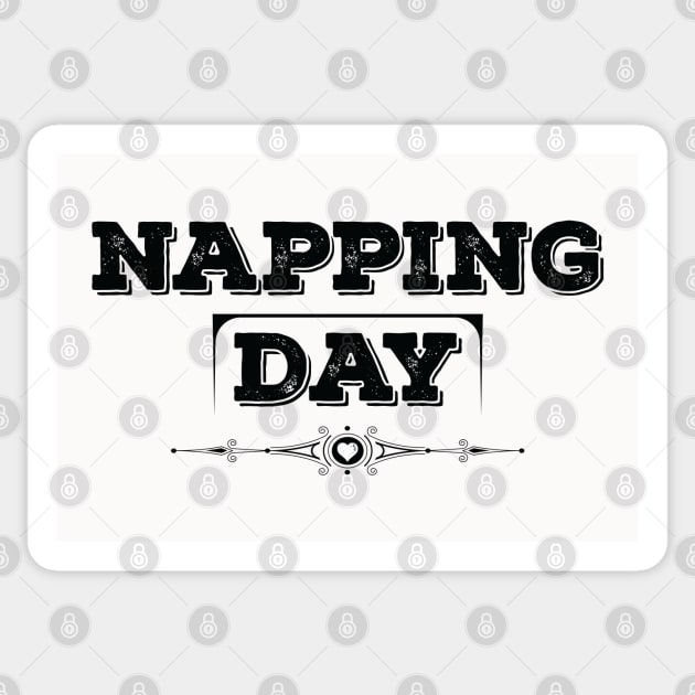 National Napping Day Black Sticker by VecTikSam